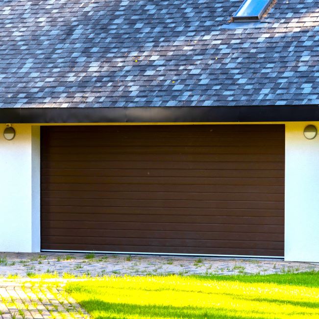 brown ribbed garage doors standard beautiful modern